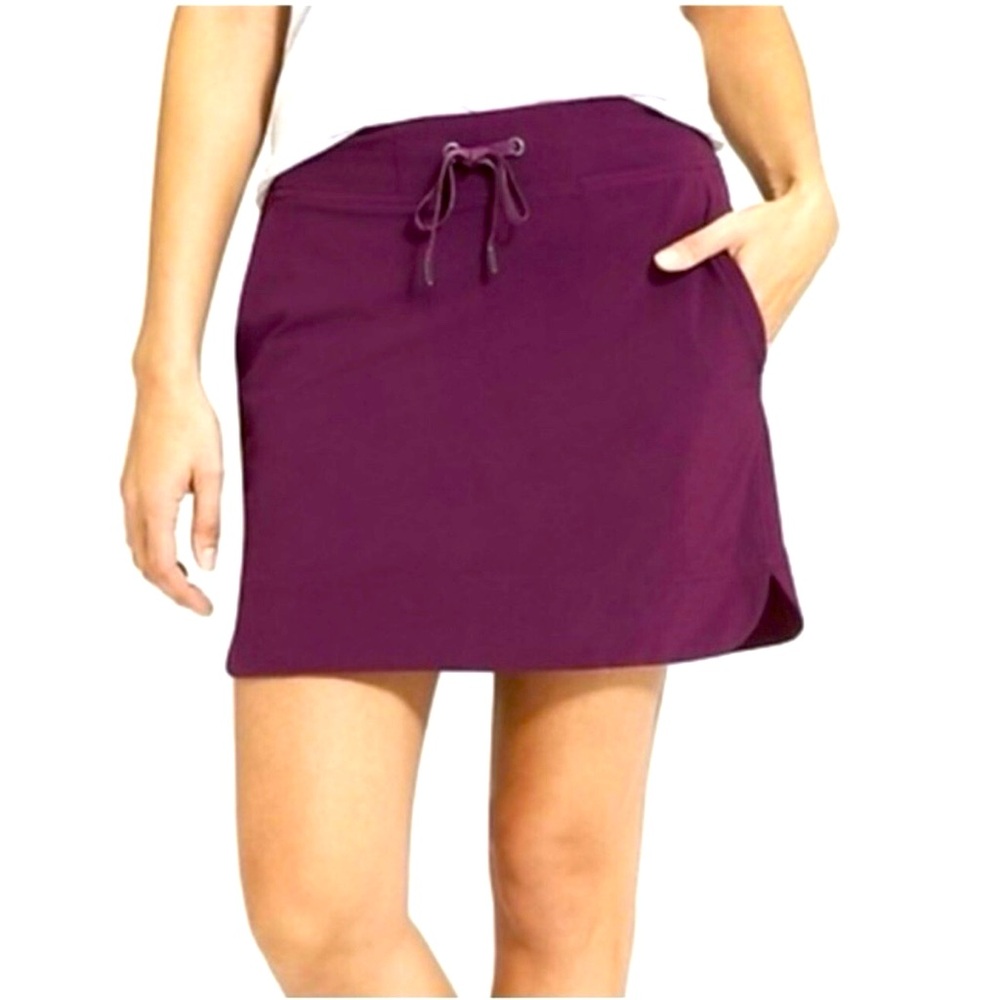 Athleta Midtown Skort Skirt in Wild Bloom Purple Stretch Athletic Athleisure 6